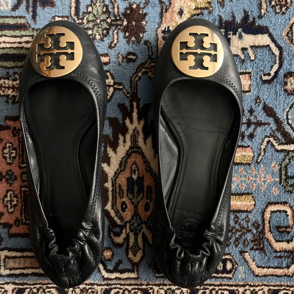 Tory Burch Black Ballet Flats